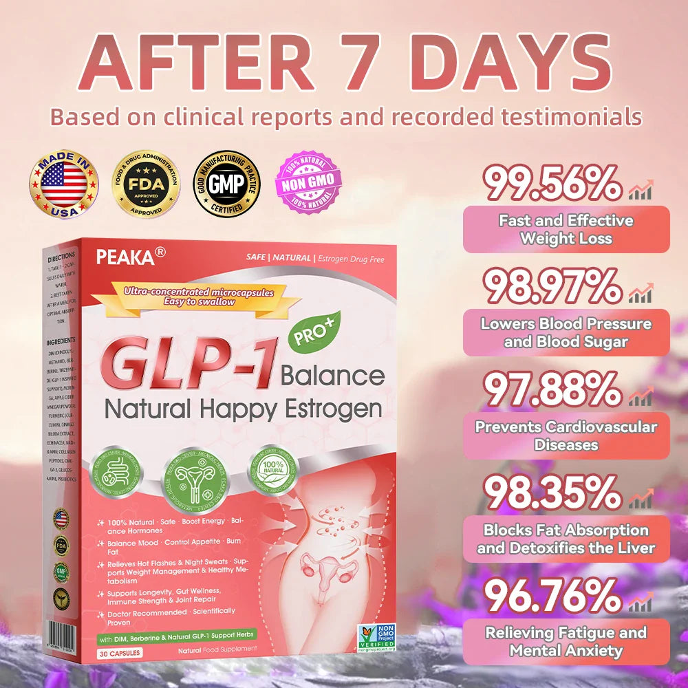 | ๐๐๐๐ข๐๐ข๐๐ฅ USA ๐๐ญ๐จ๐ซ๐ | ๐บ๐ธ PEAKAยฎ GLP-1 Natural Happy Estrogen Balance ยท Mini Concentrated Capsules ยท Easy-to-Swallow (Once a day, 7-day results ๐ชFor menopause relief, obesity, heart, diabetes, gut & joints)