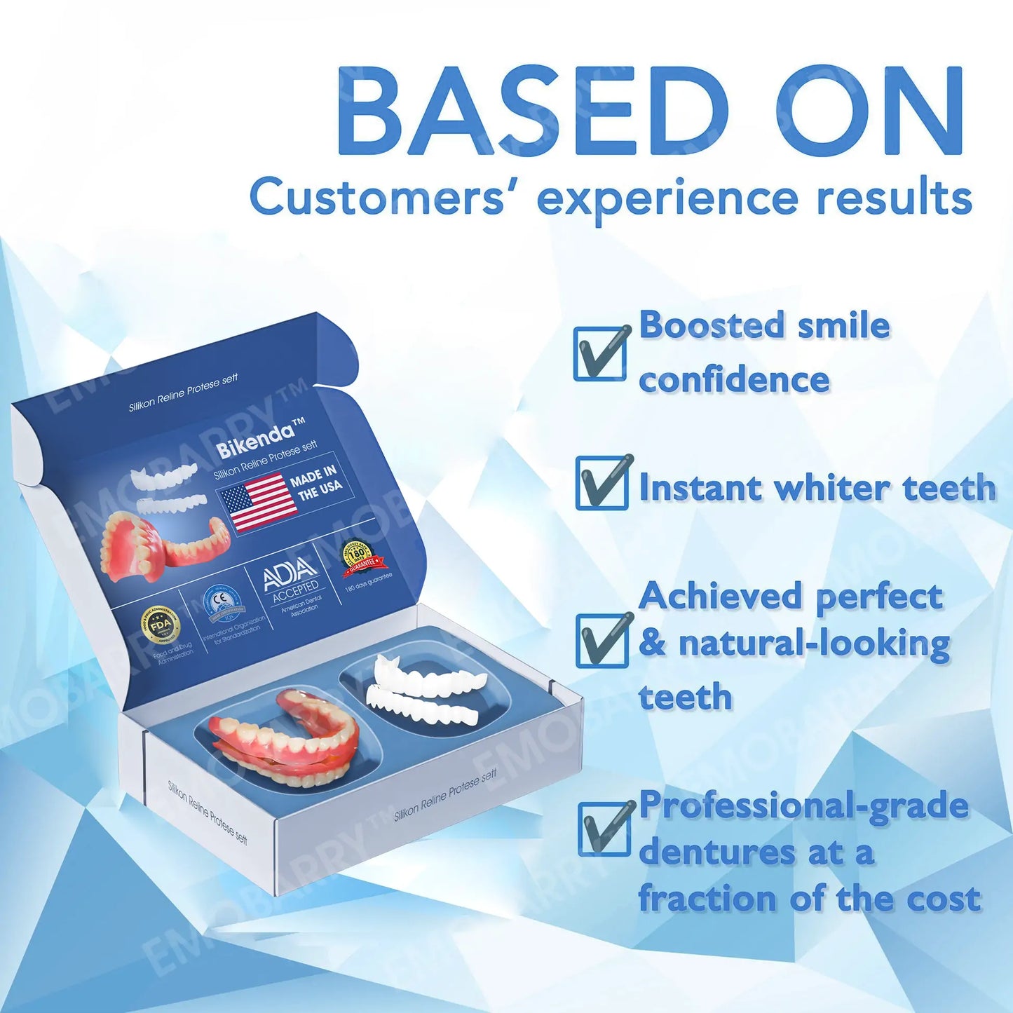 【𝑂𝐹𝐹𝐼𝐶𝐼𝐴𝐿 𝑆𝑇𝑂𝑅𝐸】Bikenda™ Premium Custom Silicone Denture Set(⏰Limited time discount Last 30 minutes⏰)