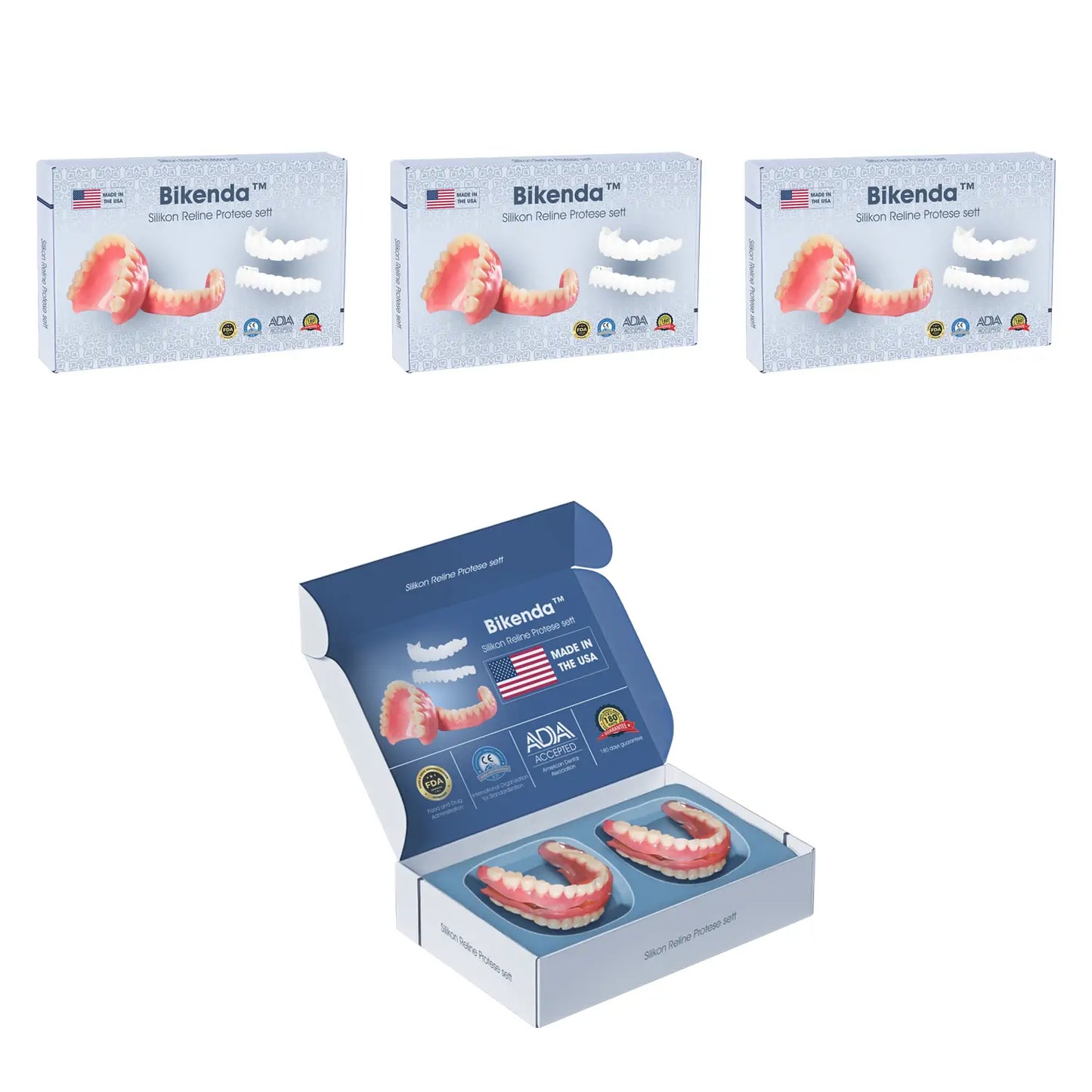 【𝑂𝐹𝐹𝐼𝐶𝐼𝐴𝐿 𝑆𝑇𝑂𝑅𝐸】Bikenda™ Premium Custom Silicone Denture Set(⏰Limited time discount Last 30 minutes⏰)