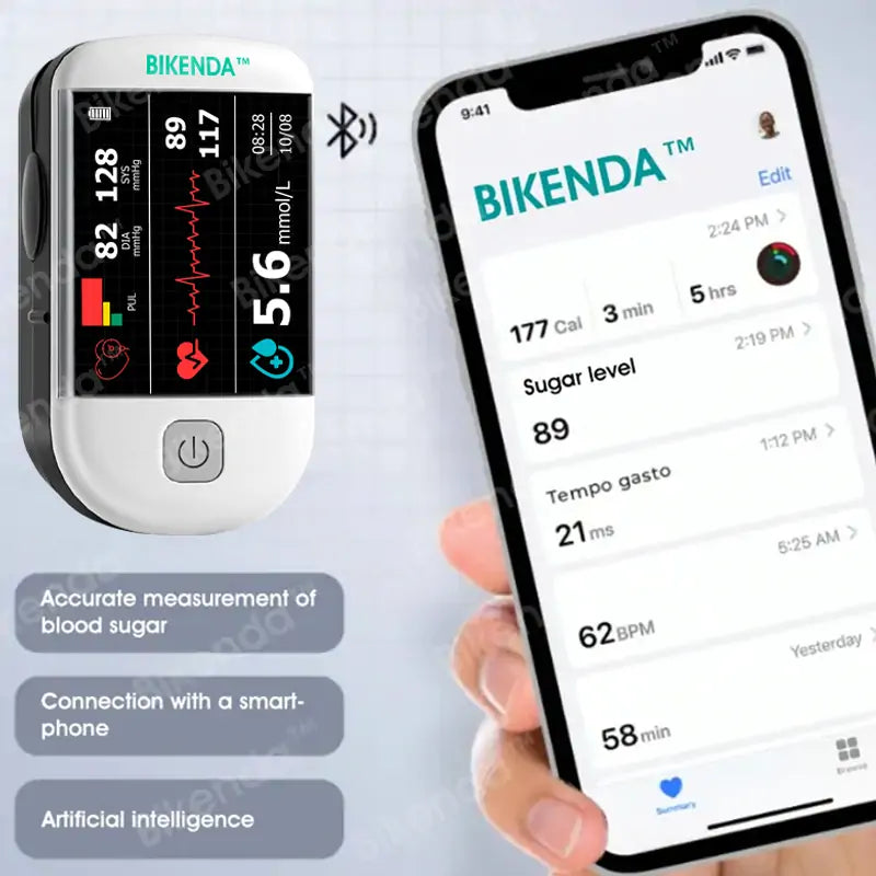 【OFFICIAL STORE】Bikenda™ Next-Generation Intelligent Multifunctional Non-Invasive Laser Blood Glucose Meter [99.9% Accuracy]