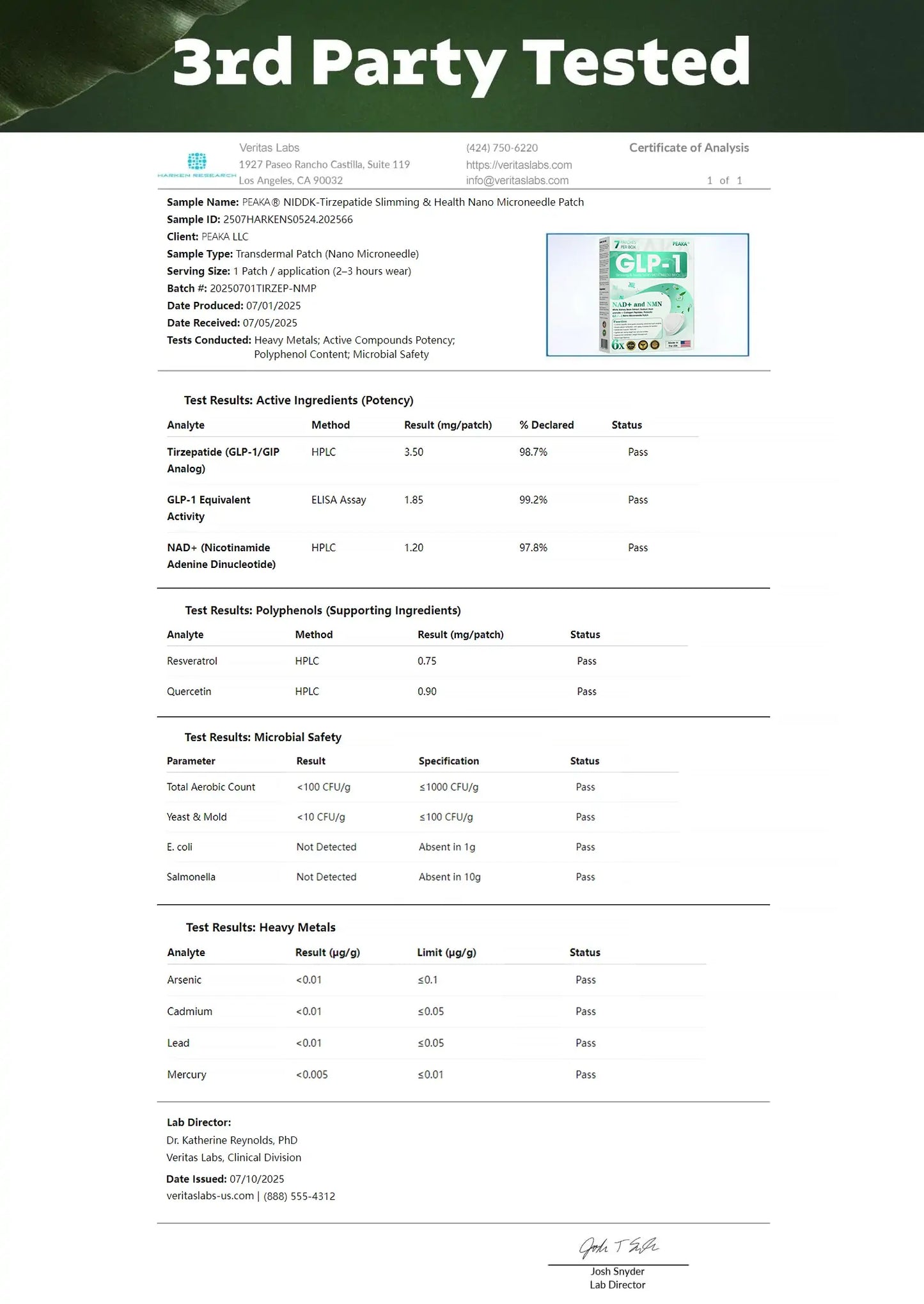 【Last Day Promotion 80% OFF🔥】PEAKA® GLP-1 & NAD+ Slimming & health NANO MICRONEEDLE PATCH🇺🇸👨‍⚕️(Zero Pain. 24/7 Release | Lose 20lbs FAST | 90% Sugar Drop | )🔥